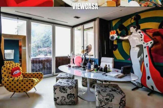 Sala da pranzo attico Milano Achille Lauro