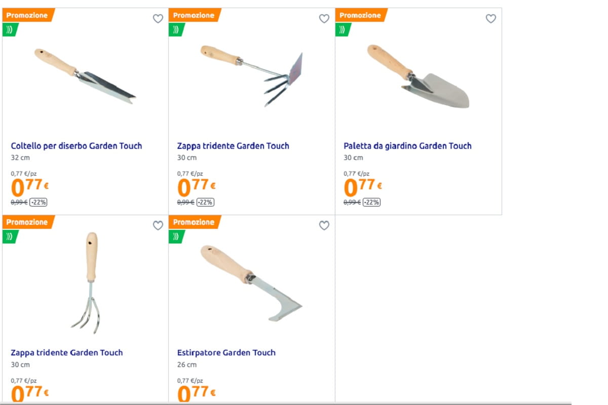 attrezzi da giardino in offerta da action