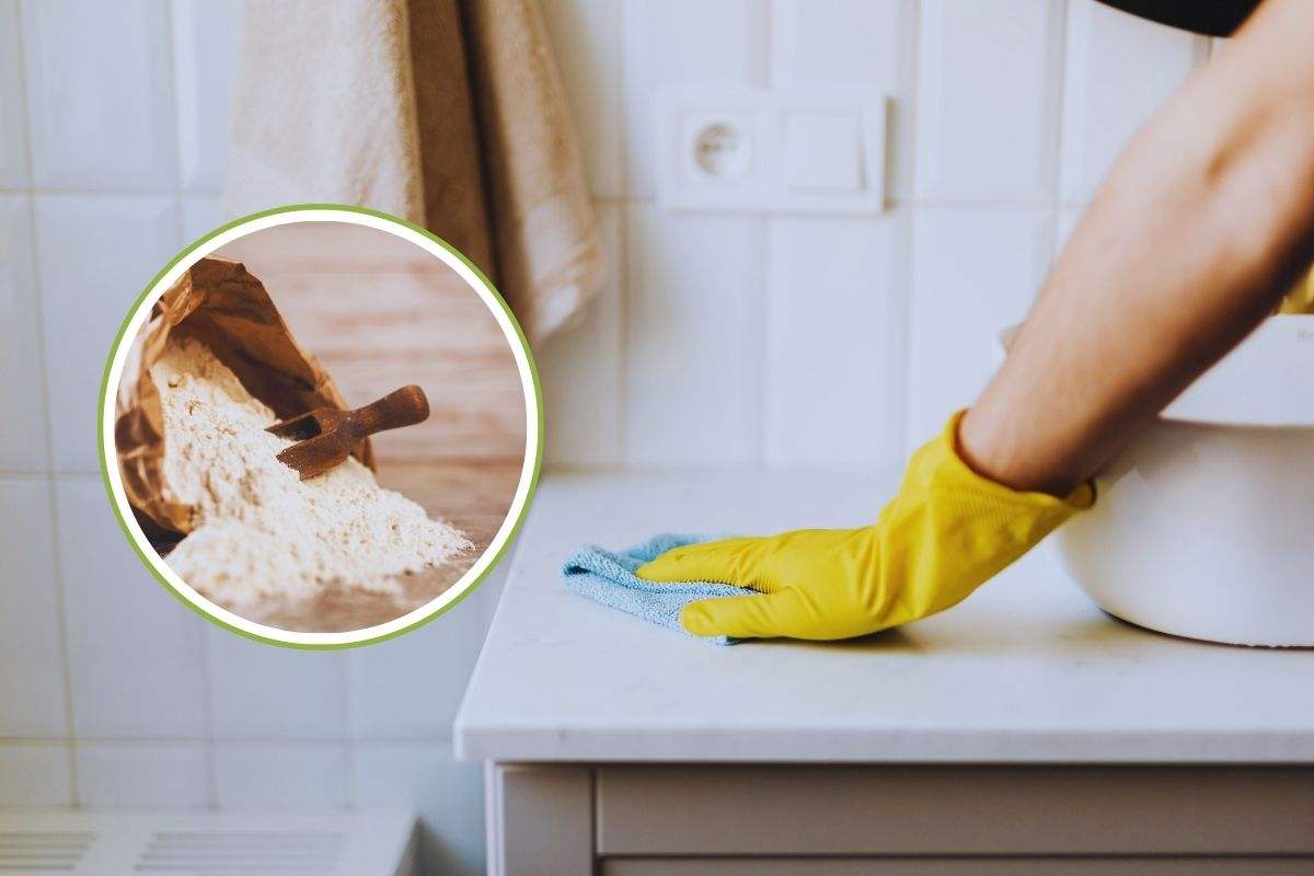 farina per pulire